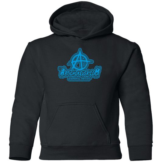 ArtichokeUSA Character and Font design. Let's Create Your Own Team Design Today. My first client Charles. Youth Pullover Hoodie