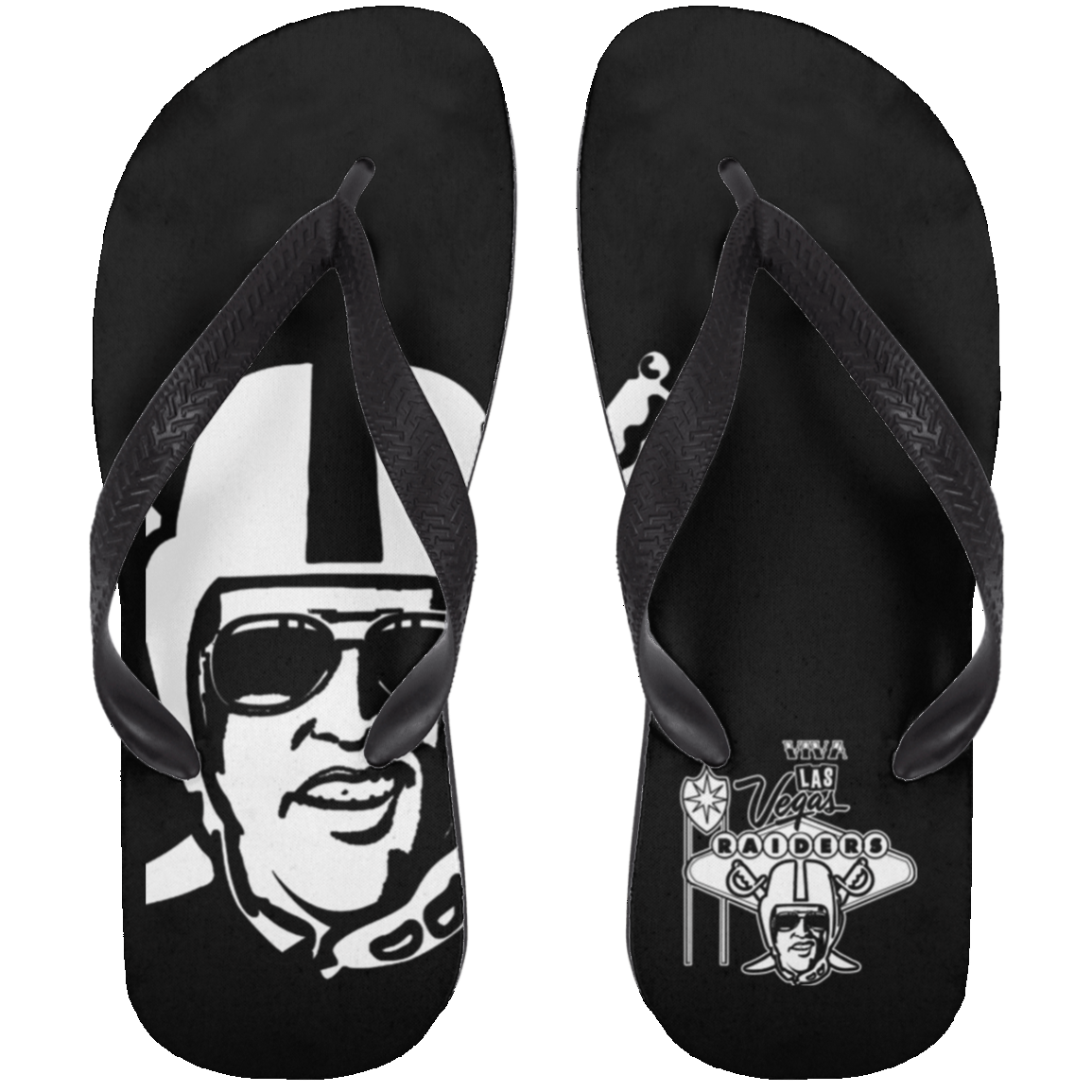 ArtichokeUSA Custom Design. Las Vegas Raiders. Las Vegas / Elvis Presley Parody Fan Art. Let's Create Your Own Team Design Today. Adult Flip Flops