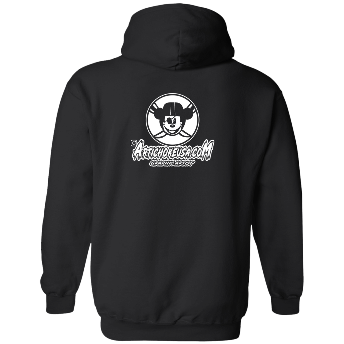 ArtichokeUSA Custom Design. Las Vegas Raiders & Mickey Mouse Mash Up. Fan Art. Parody. Basic Pullover Hoodie