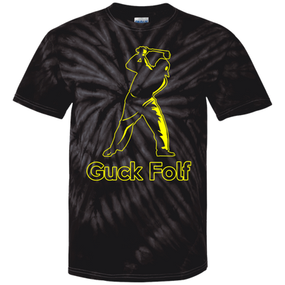 OPG Custom Design #19. GUCK FOLF. Men's Edition. Youth Tie-Dye T-Shirt