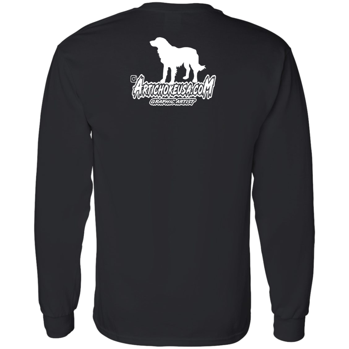 ArtichokeUSA Custom Design. Ruffing the Passer. Golden Lab Edition. LS T-Shirt 5.3 oz.