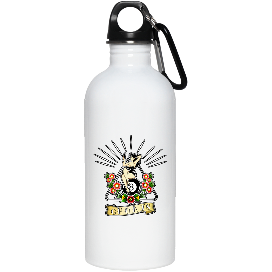 Custom design #16. Pin up GHOAT. Pool. 20 oz. Stainless Steel Water Bottle