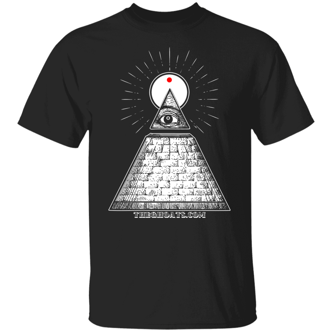 The GHOATS custom design #10. All Seeing Eye. Basic Cotton T-Shirt