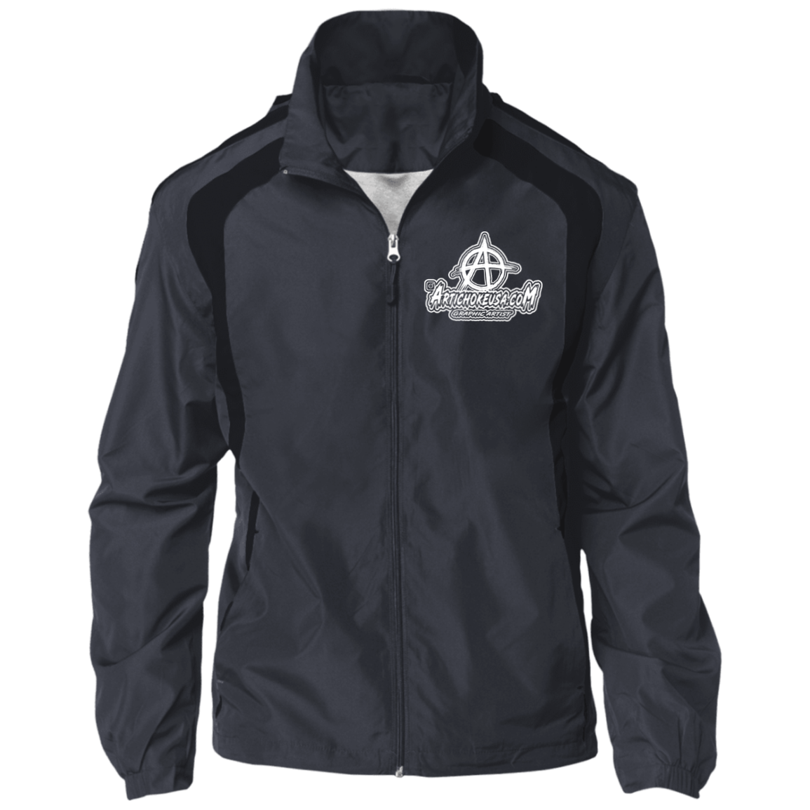 Embroidered Jersey-Lined Jacket