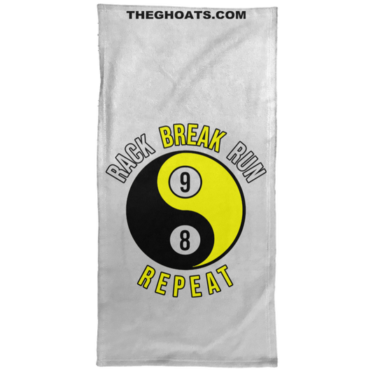 The GHOATS Custom Design #7. Rack Break Run Repeat. Ying Yang. Towel - 15x30
