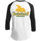 ArtichokeUSA Custom Design. Los Angeles Chargers Fan Art. 3/4 Raglan Sleeve Shirt