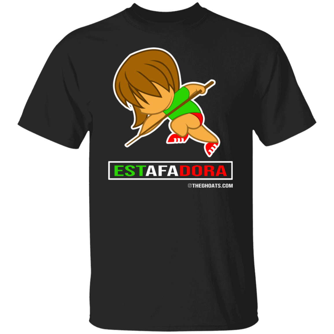 The GHOATS Custom Design. #30 Estafadora. (Spanish translation for Female Hustler). Basic Cotton T-Shirt