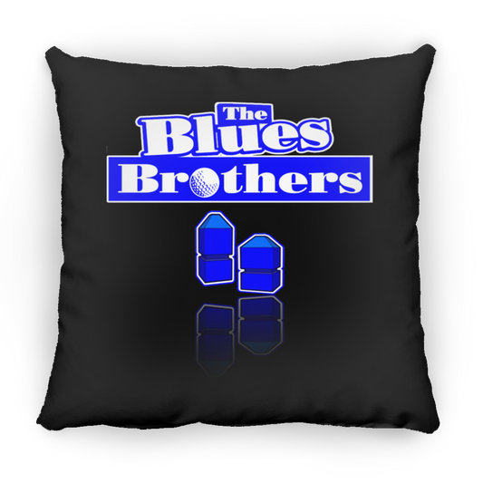 OPG Custom Design #3. Blue Tees Blues Brothers Fan Art. Square Pillow 18x18