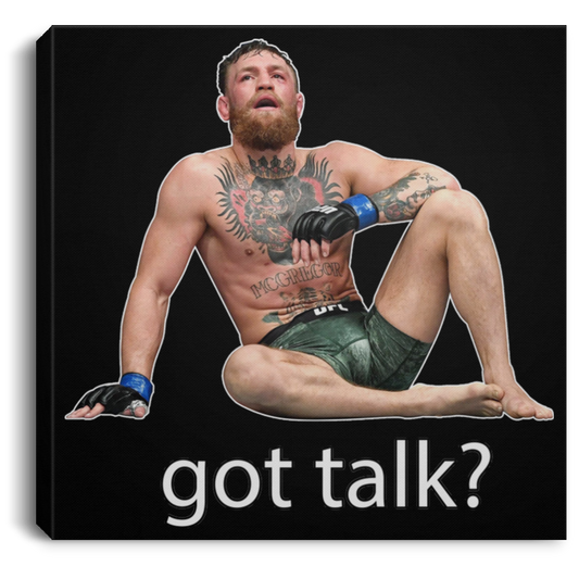 Artichoke Fight Gear Custom Design #12. Got Talk? MMA.  Square Canvas .75in Frame