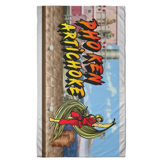 ArtichokeUSA Custom Design. Pho Ken Artichoke. Street Fighter Parody. Gaming. Towel - 35x60