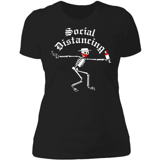 ArtichokeUSA Custom Design. Social Distancing. Social Distortion Parody. Ladies' Boyfriend T-Shirt
