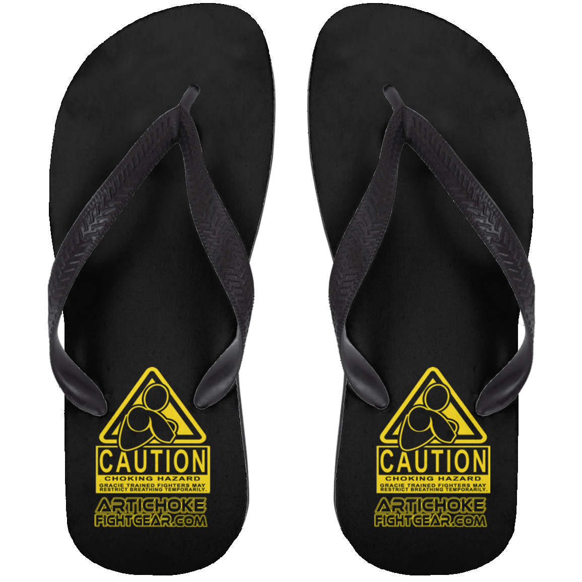 Artichoke Fight Gear Custom Design #7. Choking Hazard. Adult Flip Flops