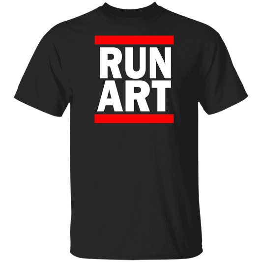 ArtichokeUSA Custom Design. RUN ART.  RUN DMC Parody. Youth 5.3 oz 100% Cotton T-Shirt