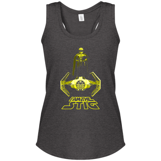 ArtichokeUSA Custom Design. I am the Stig. Vader/ The Stig Fan Art. Ladies' Tri Racerback Tank