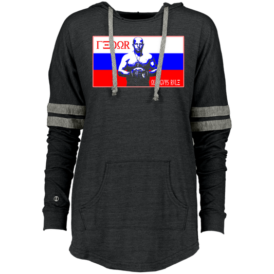 Artichoke Fight Gear Custom Design #14. Fedor Emelianenko Old Men Rule Fan Art. Ladies Low Key Hoodie