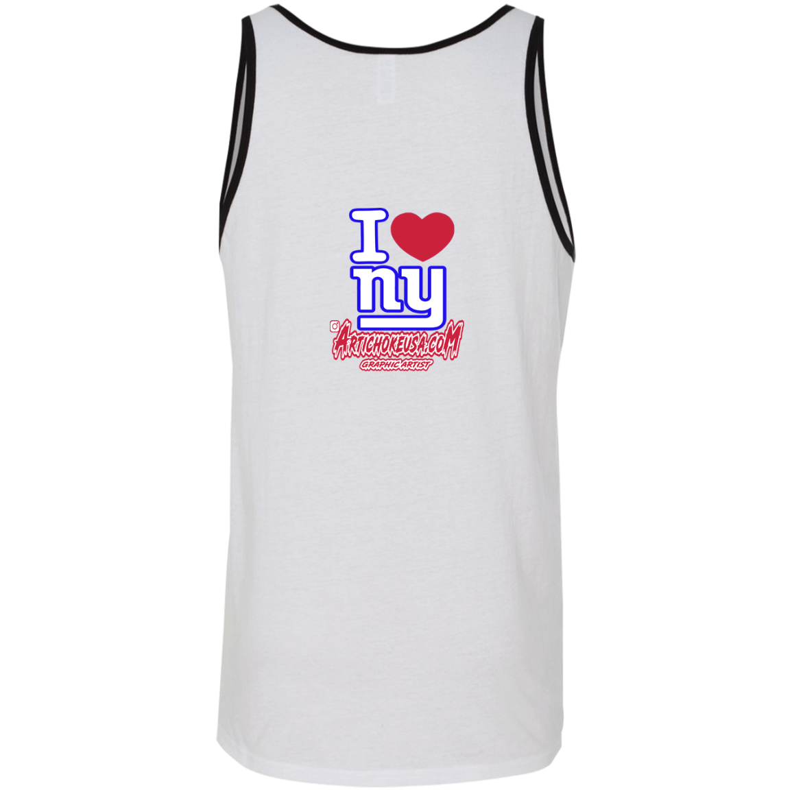 ArtichokeUSA Custom Design. I heart New York Giants. NY Giants Football Fan Art. Unisex Tank