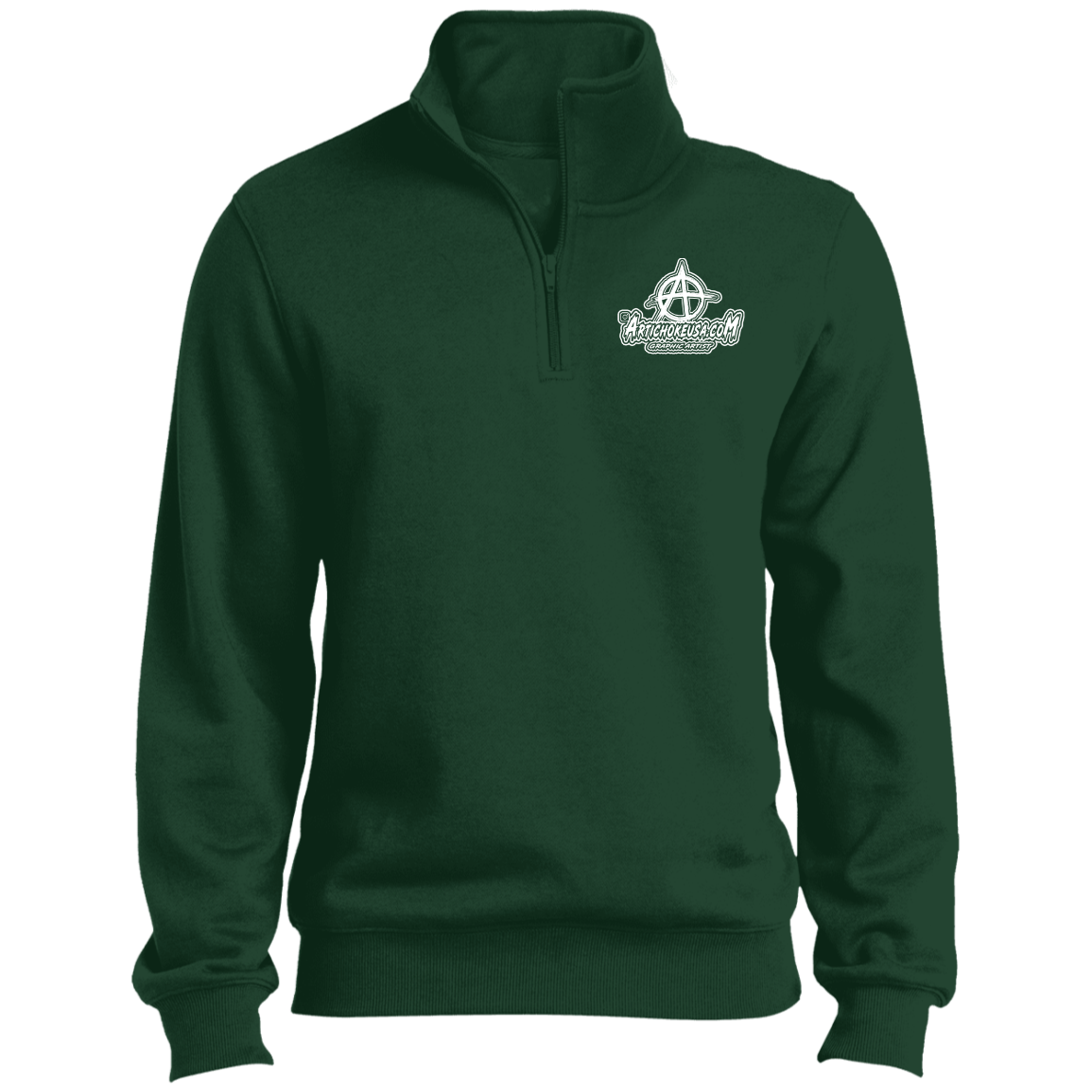 Embroidered 1/4 Zip Sweatshirt