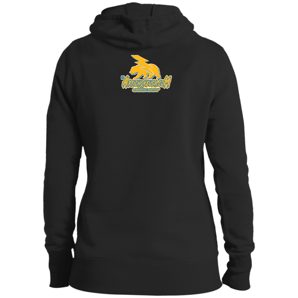 ArtichokeUSA Custom Design. Los Angeles Chargers Fan Art. Ladies' Pullover Hooded Sweatshirt