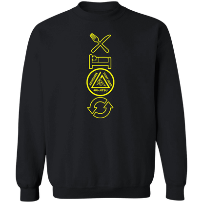 Artichoke Fight Gear Custom Design #9. EAT. SLEEP. JIU JITSU. REPEAT. Crewneck Pullover Sweatshirt