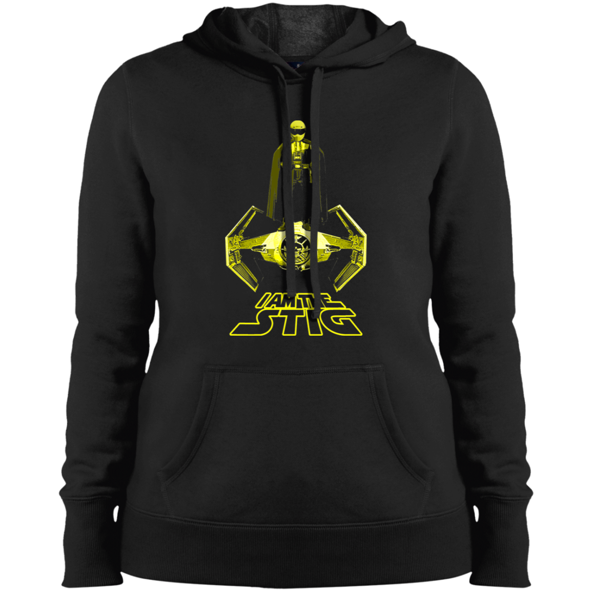 ArtichokeUSA Custom Design. I am the Stig. Vader/ The Stig Fan Art. Ladies' Pullover Hooded Sweatshirt
