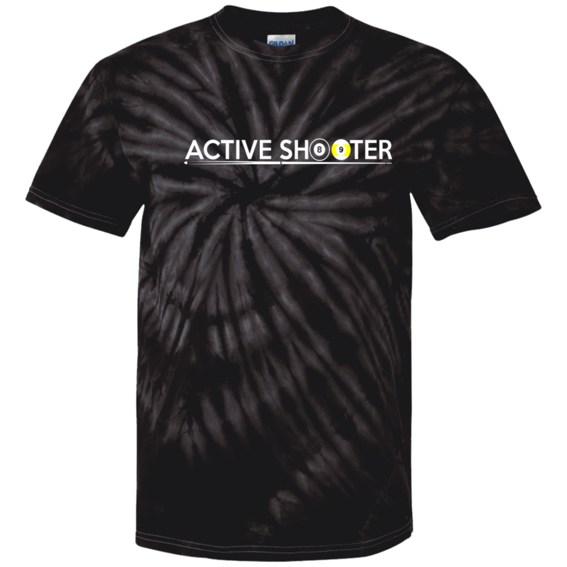 The GHOATS Custom Design #1. Active Shooter. Youth Tie Dye T-Shirt