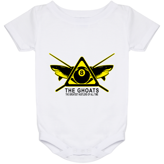 The GHOATS custom design #31. Shark Sighted. Male Pool Shark. Shoot At Your Own Risk. Pool / Billiards. Baby Onesie 24 Month