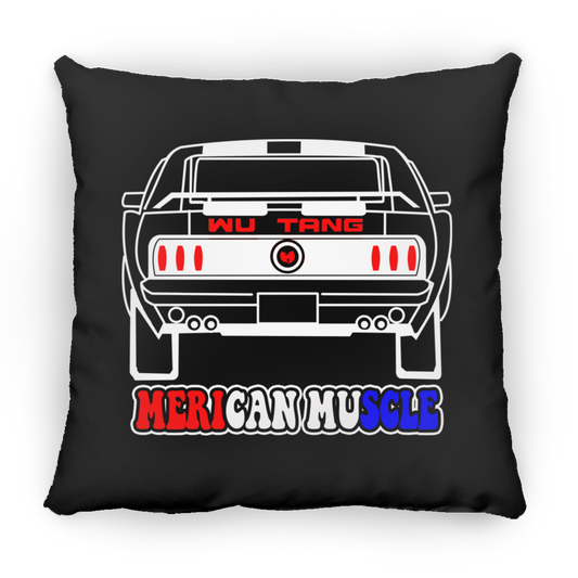 ArtichokeUSA Custom Design. Wu-Stang / Wu-Tang /Mustang Parody. Merican Muscle. Square Pillow 18x18