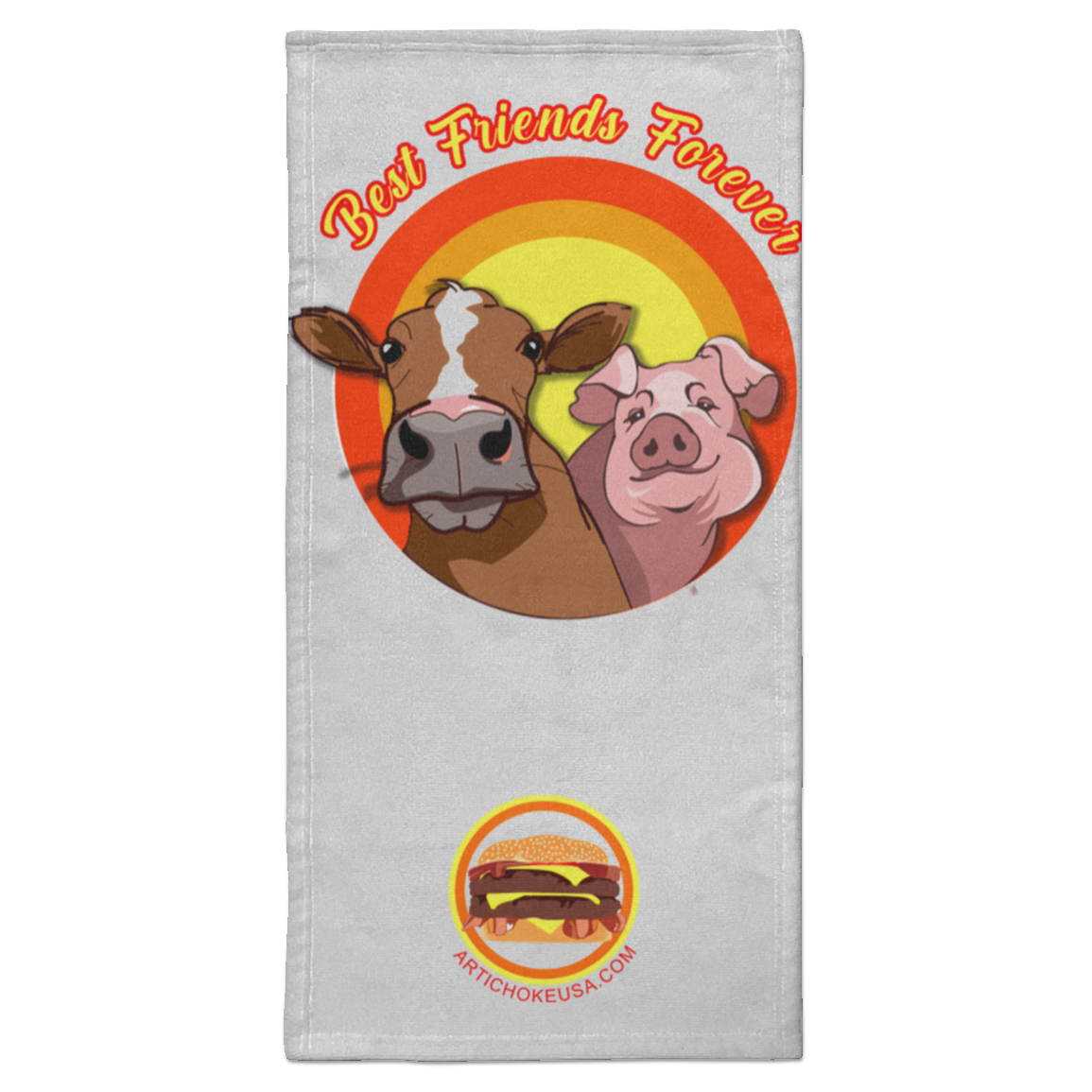 ArtichokeUSA Custom Design. Best Friends Forever. Bacon Cheese Burger. Towel - 15x30