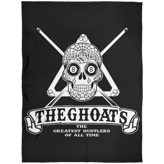 The GHOATS Custom Design #37. Sugar Skull Pool Theme. Fleece Blanket 60x80