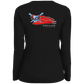 OPG Custom Design #12. American Golfer. Female Edition. Ladies' Moisture-Wicking Long Sleeve V-Neck Tee