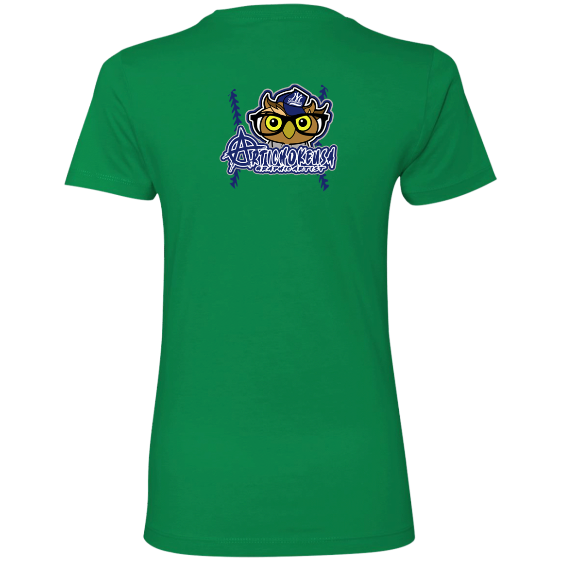 ArtichokeUSA Character and Font design. New York Owl. NY Yankees Fan Art. Let's Create Your Own Team Design Today. Ladies' Boyfriend T-Shirt