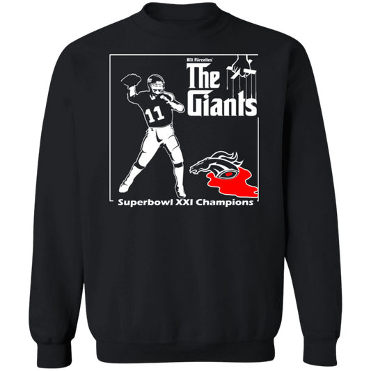 ArtichokeUSA Custom Design. Godfather Simms. NY Giants Superbowl XXI Champions. Fan Art. Crewneck Pullover Sweatshirt