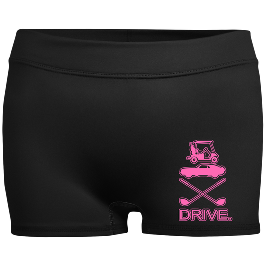 OPG Custom Design #8. Drive. Ladies' Fitted Moisture-Wicking 2.5 inch Inseam Shorts