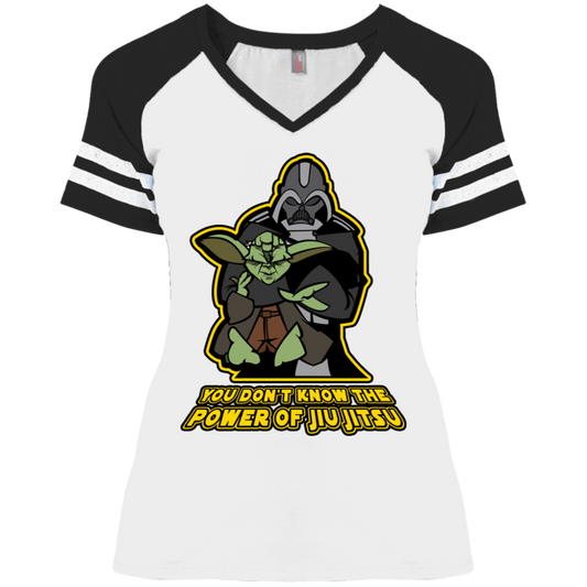 Artichoke Fight Gear Custom Design #20. You Don't Know the Power of Jiu Jitsu. Ladies' Game V-Neck T-Shirt