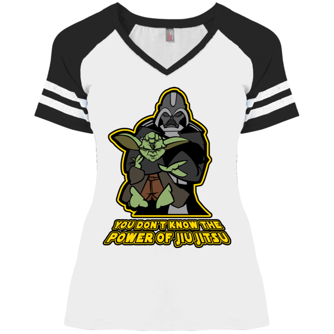 Artichoke Fight Gear Custom Design #20. You Don't Know the Power of Jiu Jitsu. Ladies' Game V-Neck T-Shirt