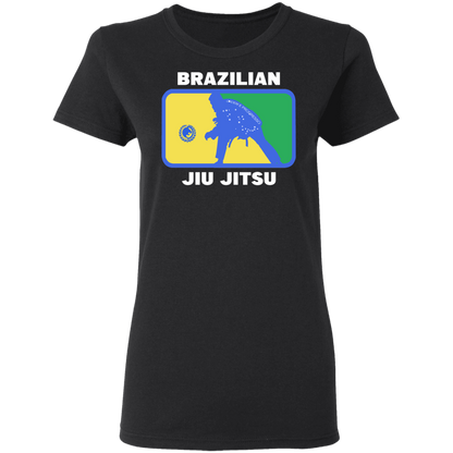 Artichoke Fight Gear Custom Design #5. BJJ MLB Brazil Flag Colors. Parody v2. Ladies' 100% preshrunk cotton