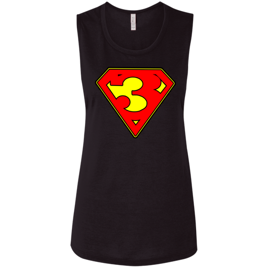 The GHOATS Custom Design. #38 Super 3. APA League. Ladies' Flowy Muscle Tank