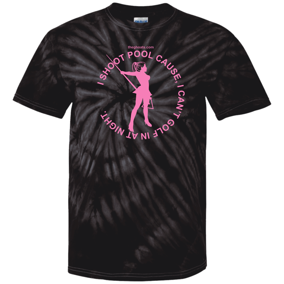 The GHOATS Custom Design #16. I shoot pool cause, I can't golf at night. I golf cause, I can't shoot pool in the day. Youth Tie Dye T-Shirt