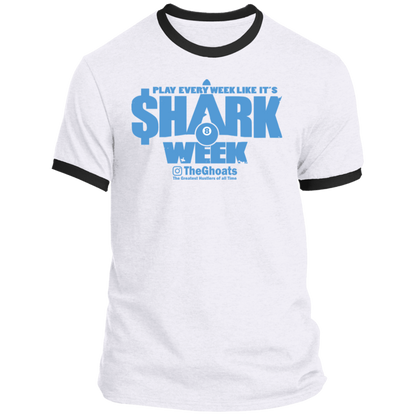 The GHOATS Custom Design. #32. Shark Week. Shark Life. Ringer Tee