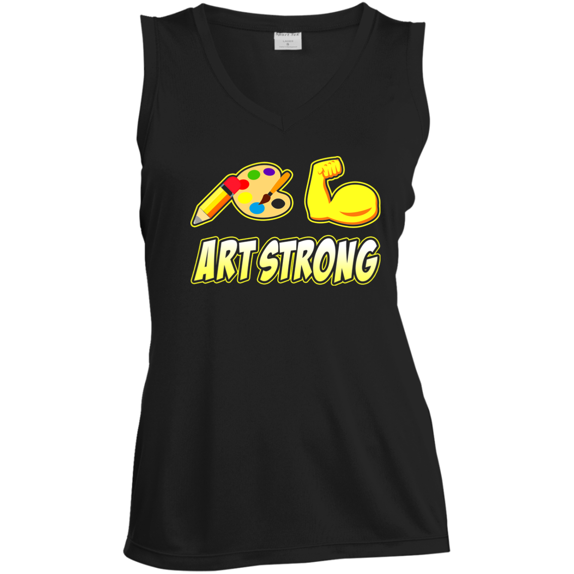 ArtichokeUSA Custom Design. Art Strong. Ladies' Sleeveless V-Neck