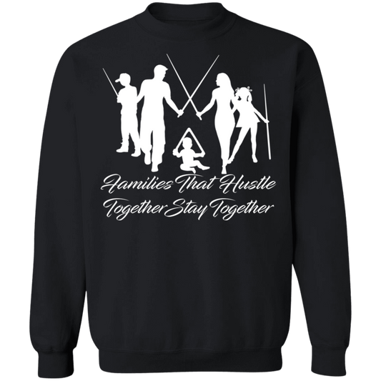 The GHOATS Custom Design. #11 Families That Hustle Together, Stay Together. Crewneck Pullover Sweatshirt