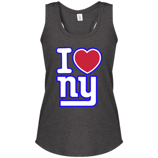 ArtichokeUSA Custom Design. I heart New York Giants. NY Giants Football Fan Art. Ladies' Perfect Tri Racerback Tank
