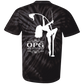 OPG Custom Design #10. Lady on Front / Flag Pole Dancer On Back. 100% Cotton Tie Dye T-Shirt