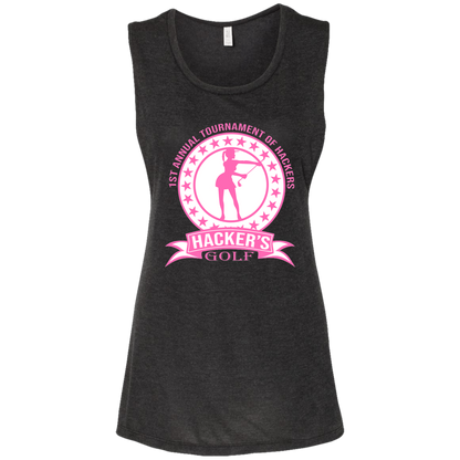 ZZZ#20 OPG Custom Design. 1st Annual Hackers Golf Tournament. Ladies Edition. Ladies' Flowy Muscle Tank