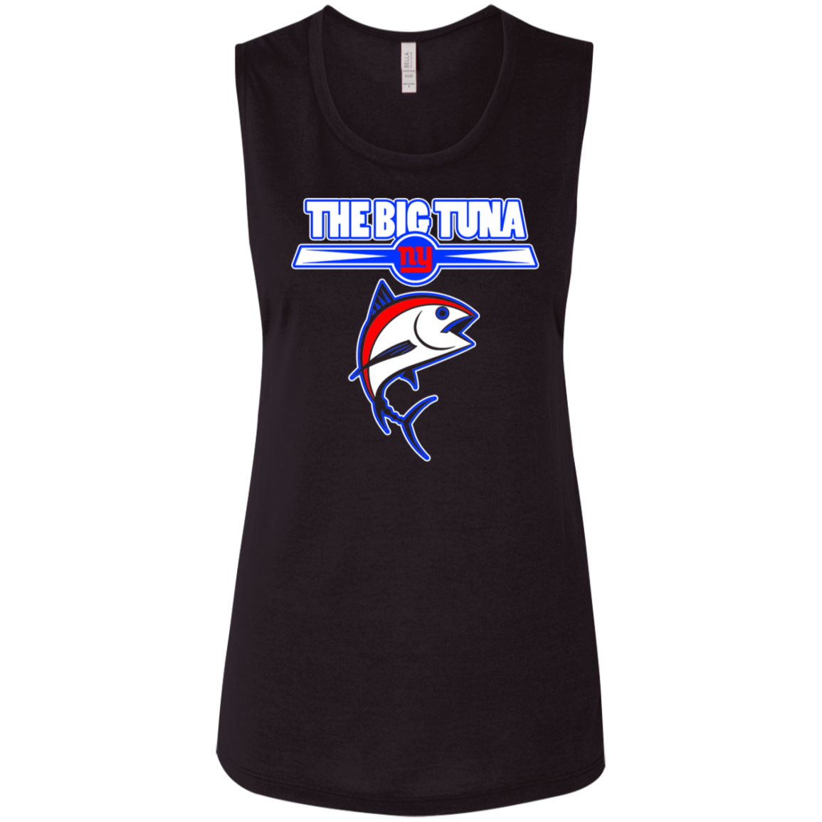 ArtichokeUSA Custom Design. The Big Tuna. Bill Parcell Tribute. NY Giants Fan Art. Ladies' Flowy Muscle Tank