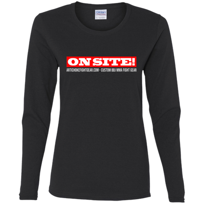 Artichoke Fight Gear Custom Design #14. ON SITE! Ladies' 100% Pre-Shrunk Cotton Long Sleeve