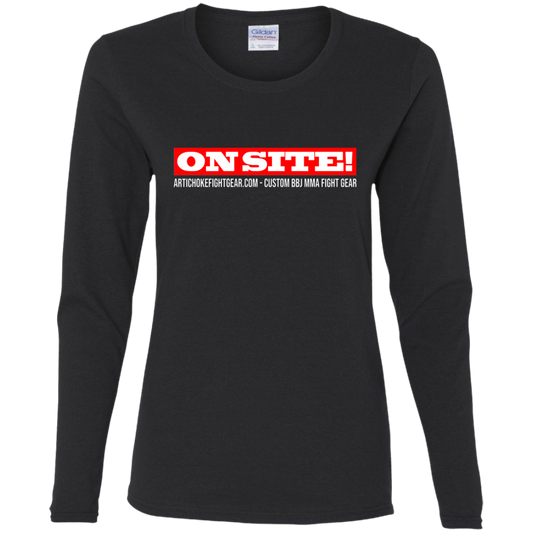 Artichoke Fight Gear Custom Design #14. ON SITE! Ladies' 100% Pre-Shrunk Cotton Long Sleeve