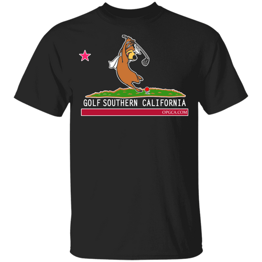 OPG Custom Design #15. Golf Southern California with Yogi Bear Fan Art. Youth 100% Cotton T-Shirt
