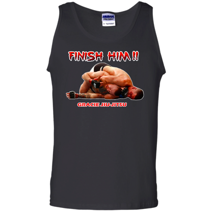 Artichoke Fight Gear Custom Design #8. Finish Him! 100% Cotton Tank Top
