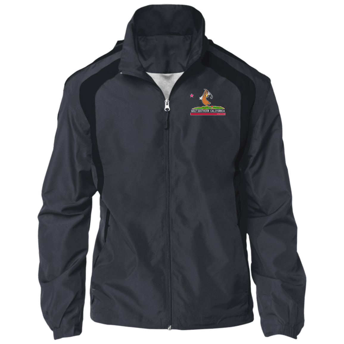 Custom Design #15. Golf Southern California with Yogi Fan Art. 100% Polyester Shell Jacket